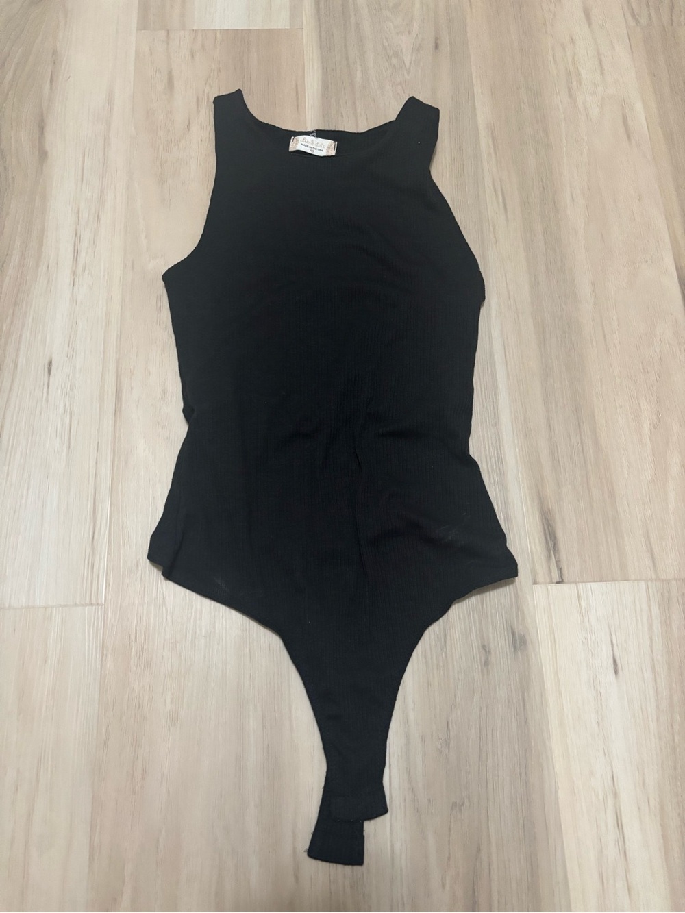 Altar'd State Black Ribbed High-Neck Bodysuit